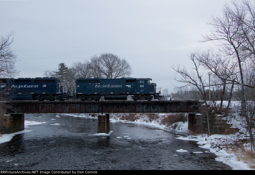 NMWA 511 Crosses the Sebasticook River